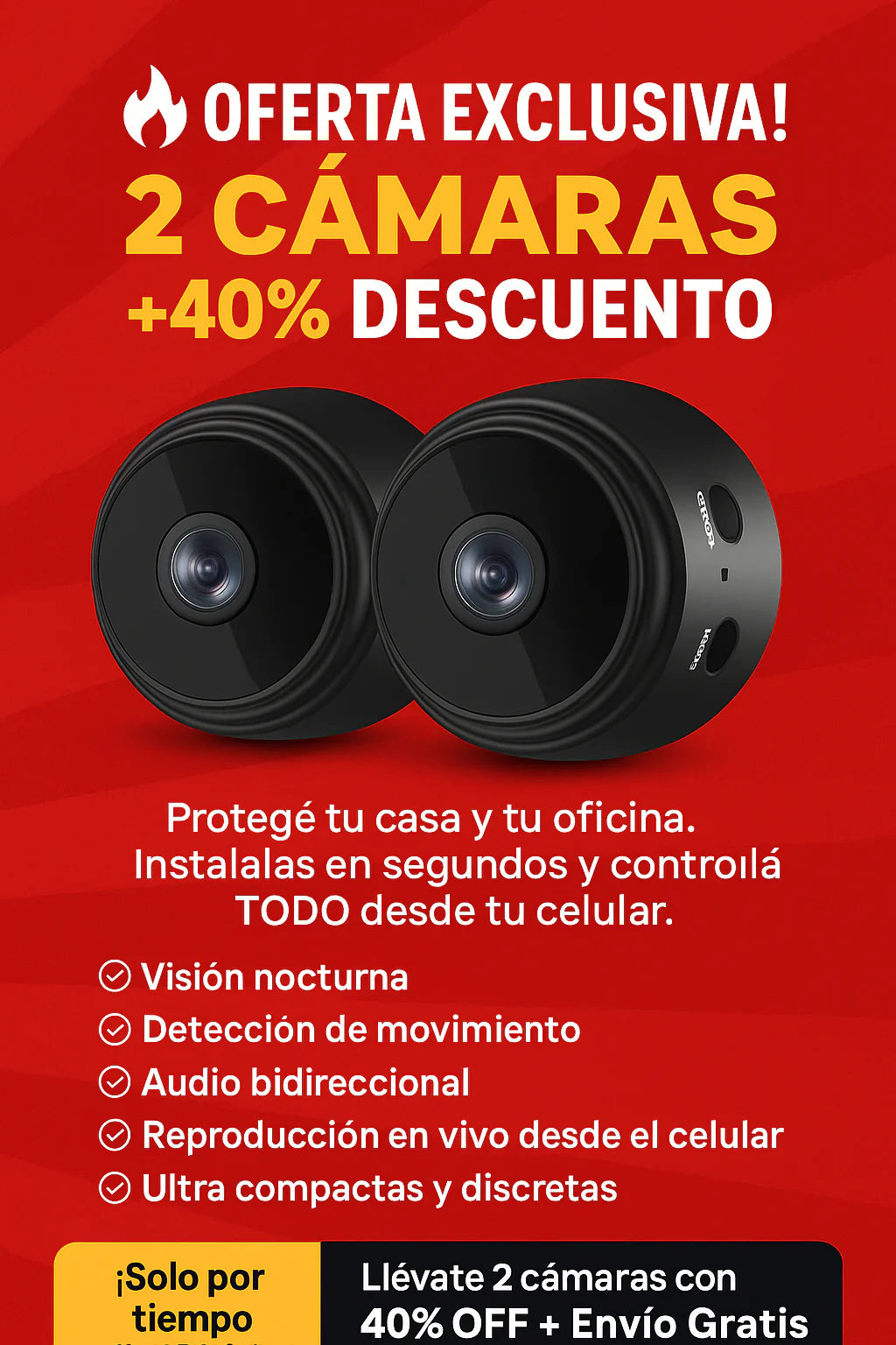 Mini Cámara ShadowView™ Discreción y Potencia en tu Bolsillo