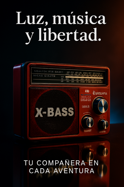 Radio Linterna Portátil Solar Bluetooth